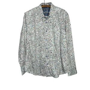 ROBERT GRAHAM Sheridan Dot Print Shirt size large